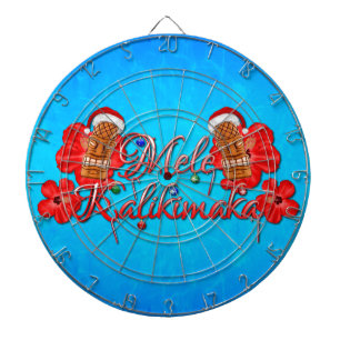 Mele Kalikimaka Tiki Dartboard
