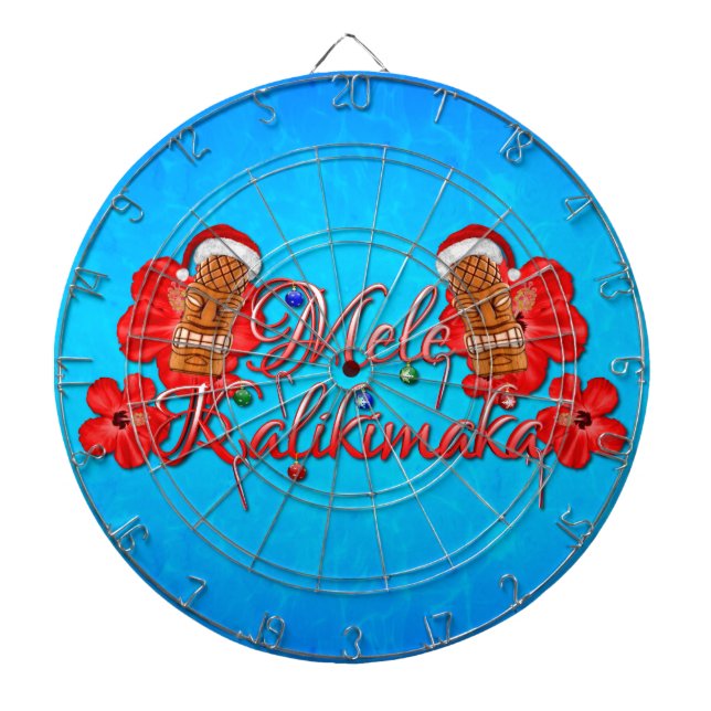 Mele Kalikimaka Tiki Dartboard (Front)