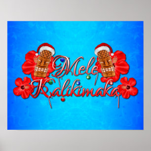 Mele Kalikimaka Tiki Poster