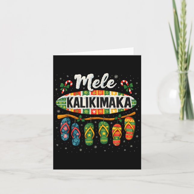 Mele Kalikimaka Trocal Christmas Flip Flop  Card (Front)