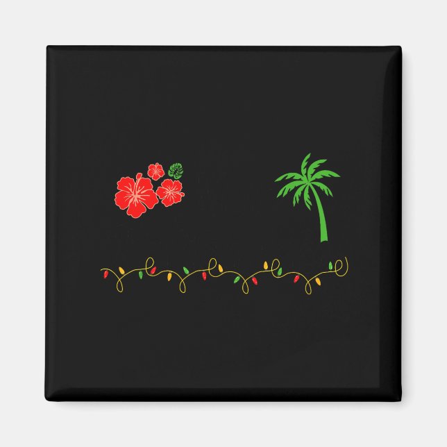 Mele Kalikimaka Trocal Christmas Hawaiian Xmas  Magnet (Front)