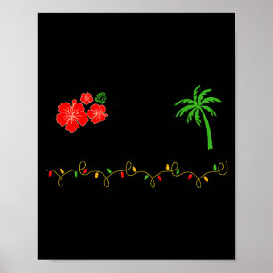 Mele Kalikimaka Trocal Christmas Hawaiian Xmas  Poster