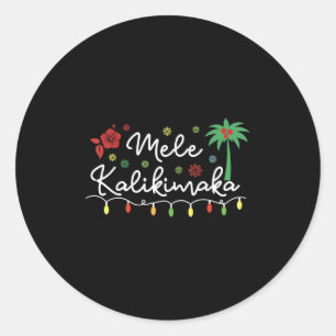 Mele Kalikimaka Trocal Holiday Palm Tree Xmas Hawa Classic Round Sticker