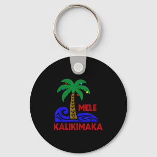 Mele Kalikimaka Trocal Holiday Palm Tree Xmas Hawa Key Ring