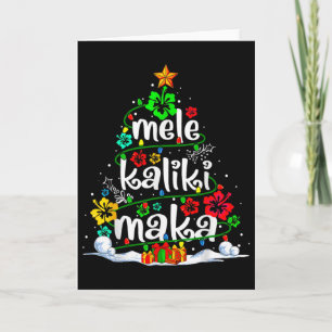 Mele Kalikimaka Tropical Christmas Hawaiian Santa Card
