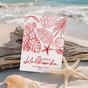 Mele Kalikimaka Tropical Christmas Holiday Card
