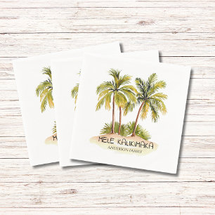 Mele Kalikimaka Tropical Hawaiian Christmas Napkin