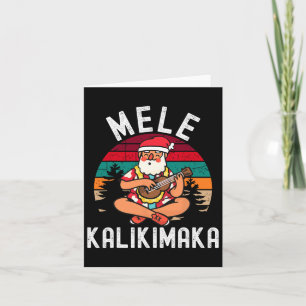 Mele Kalikimaka Tropical Hawaiian Merry Christmas  Card