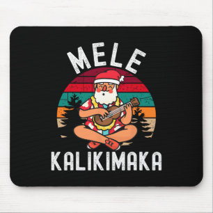 Mele Kalikimaka Tropical Hawaiian Merry Christmas Mouse Pad