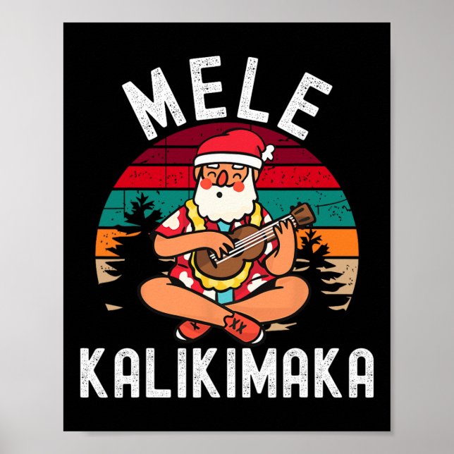 Mele Kalikimaka Tropical Hawaiian Merry Christmas  Poster (Front)