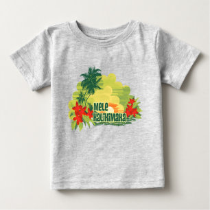 Mele Kalikimaka Tropical Island Hawaiian Christmas Baby T-Shirt