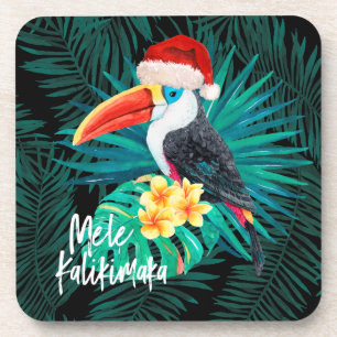 Mele Kalikimaka Tropical Jungle Birds Coaster