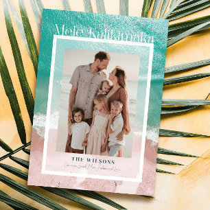 Mele Kalikimaka Tropical Ocean Holiday Photo Card