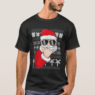 Mele kalikimaka Ugly Sweater Christmas Santa Shaka