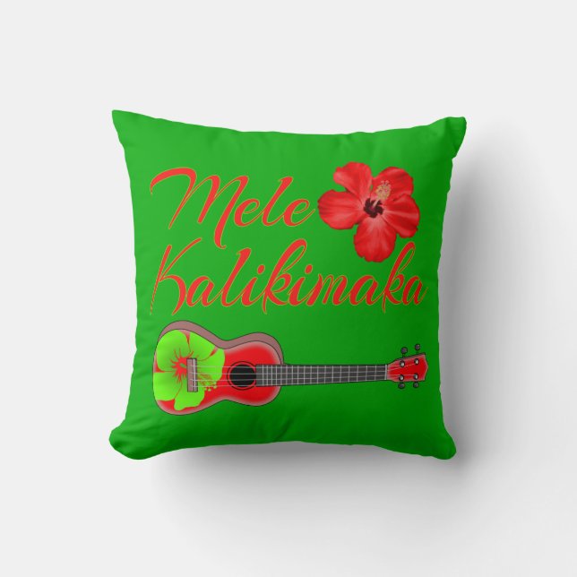Mele Kalikimaka Ukulele Cushion (Front)