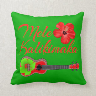 Mele Kalikimaka Ukulele Cushion
