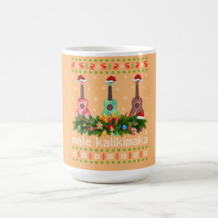 Mele Kalikimaka Ukulele Guitar Gift Ugly Ukulele Coffee Mug
