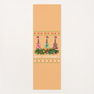 Mele Kalikimaka Ukulele Guitar Gift Ugly Ukulele Yoga Mat