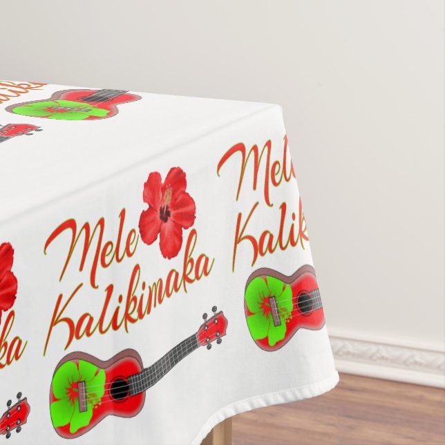 Mele Kalikimaka Ukulele Tablecloth (In Situ)