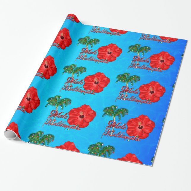 Mele Kalikimaka Wrapping Paper (Unrolled)