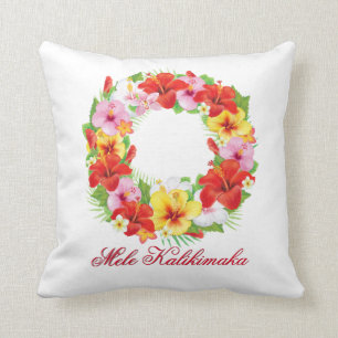 Mele Kalikimaka Wreath Personalise Cushion