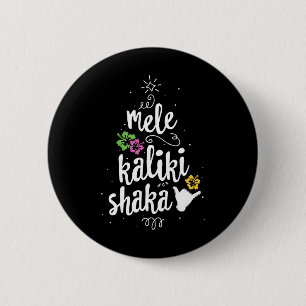 Mele Kalki Shaka Hawaii Christmas Tree Kalikimaka 6 Cm Round Badge