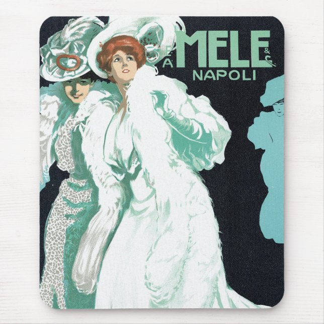 Mele Napoli Art Nouveau Mouse Pad (Front)