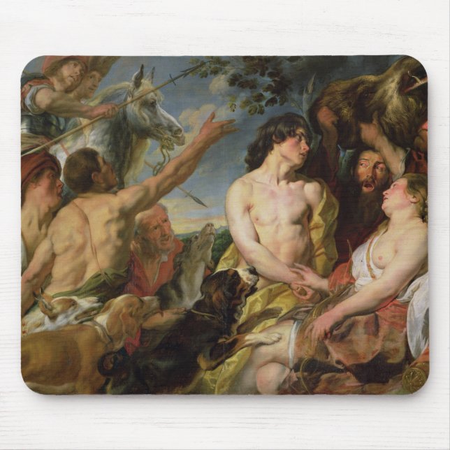 Meleager and Atalanta (oil on canvas) Mouse Pad (Front)