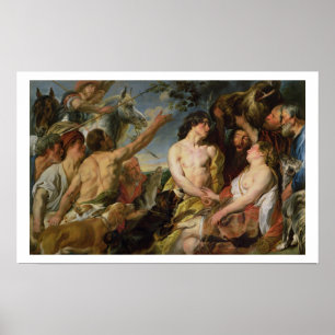Meleager and Atalanta (oil on canvas) Poster