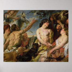 Meleager and Atalanta (oil on canvas) Poster