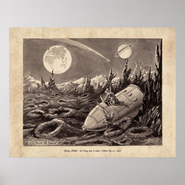Méliès Voyage dans la Lune Tableau 10 Poster  (Front)