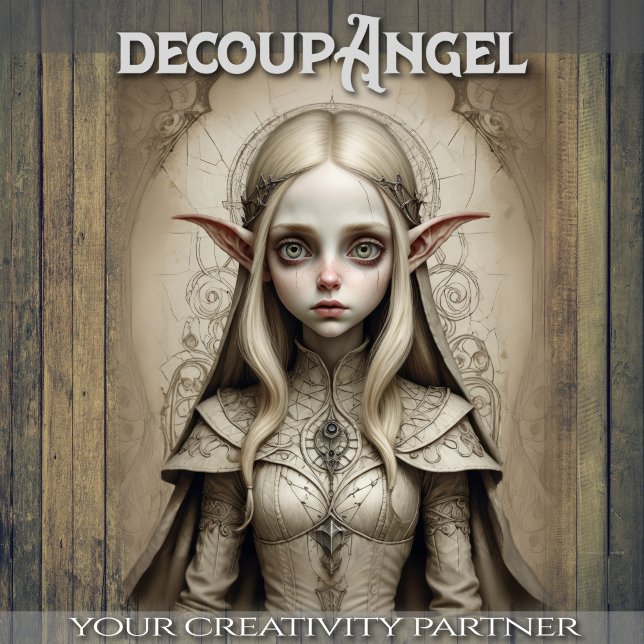 Melinda the Elf - Decoupage -  Tissue Paper (Creator Uploaded)