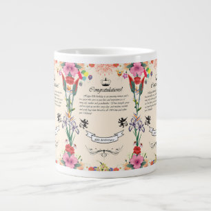 Melinda's 80th Birthday Greeting Card Large Coffee Mug