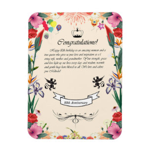 Melinda's 80th Birthday Greeting Card Magnet