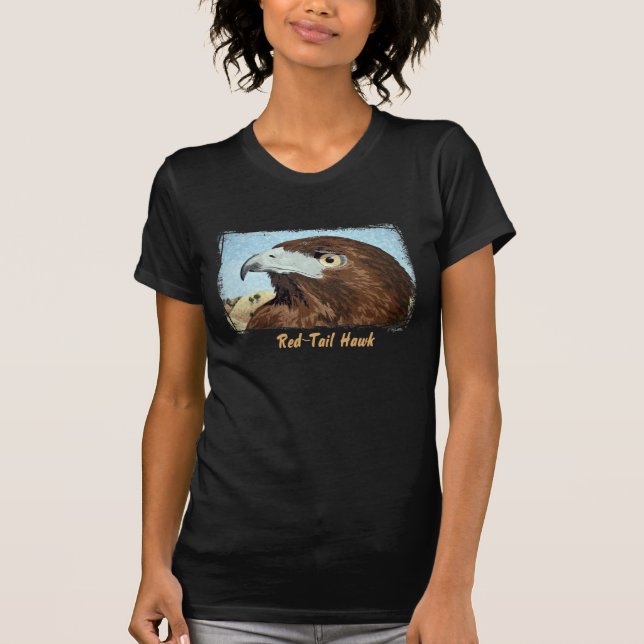 Melinistic Red-tail textile T-Shirt (Front)