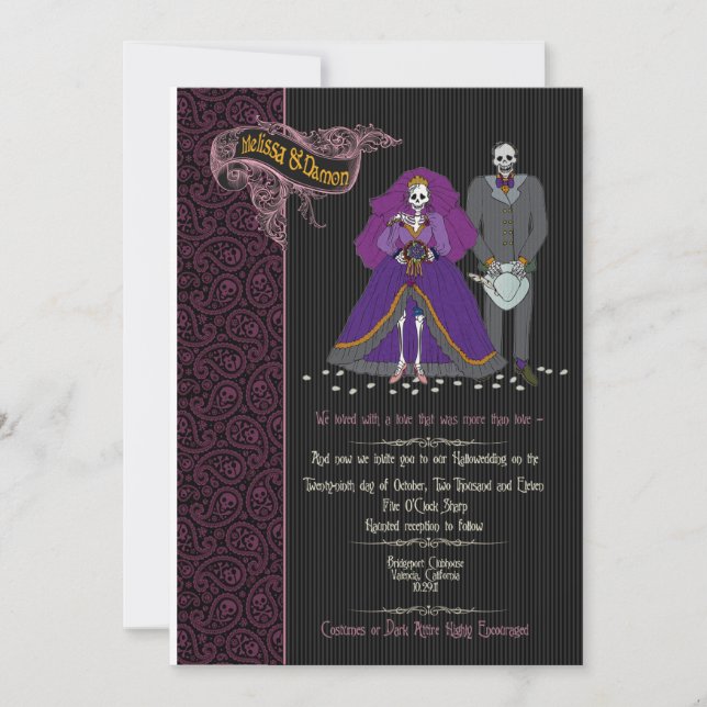 melissa and damon wedding invitation (Front)