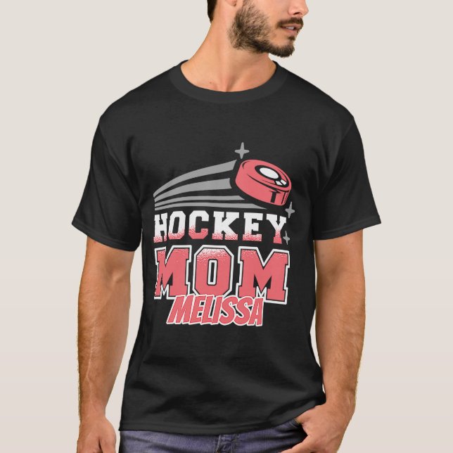 Melissa Hockey Mum With Puck Womens T-Shirt (Front)