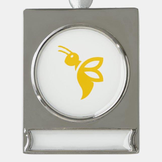 Melissa Silver Plated Banner Ornament (Front)