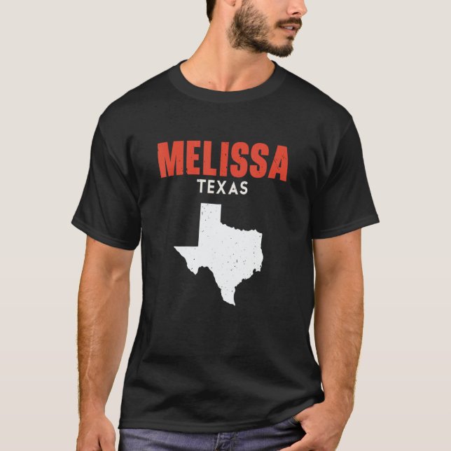 Melissa Texas USA State America Travel Texas T-Shirt (Front)