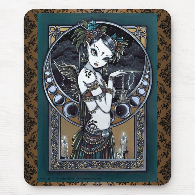 "Melita" Goth Tribal Fusion Dancer Angel Mousepad (Front)