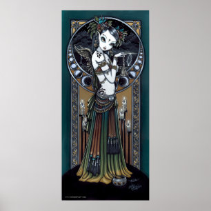 "Melita" Gothic Tribal Fusion Dancer Art Poster