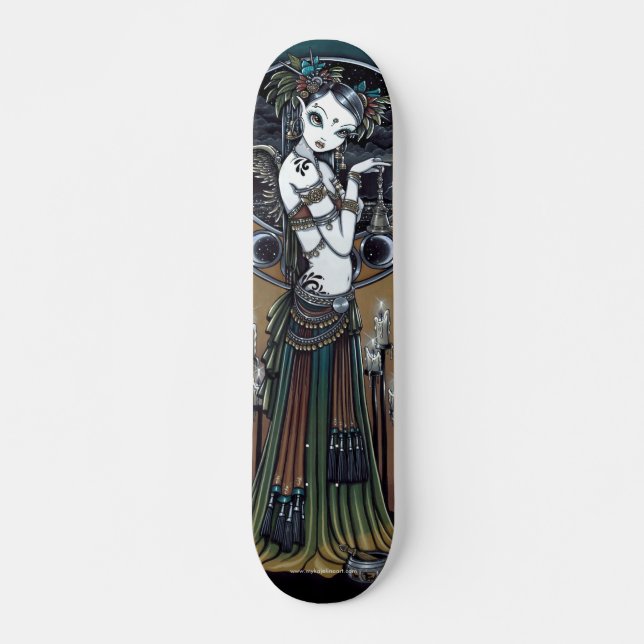 "Melita" Tribal Fusion Dancer Angel Skateboard (Front)