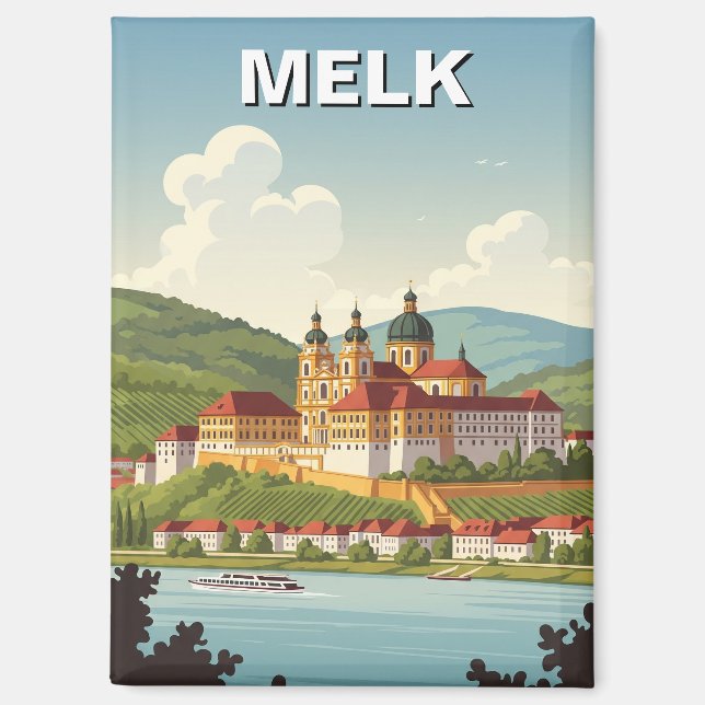 Melk Abbey Austria Travel Magnet (Front)