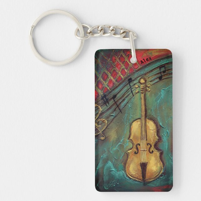 Mello Cello Customisable, Double-Sided Keychain (Front)