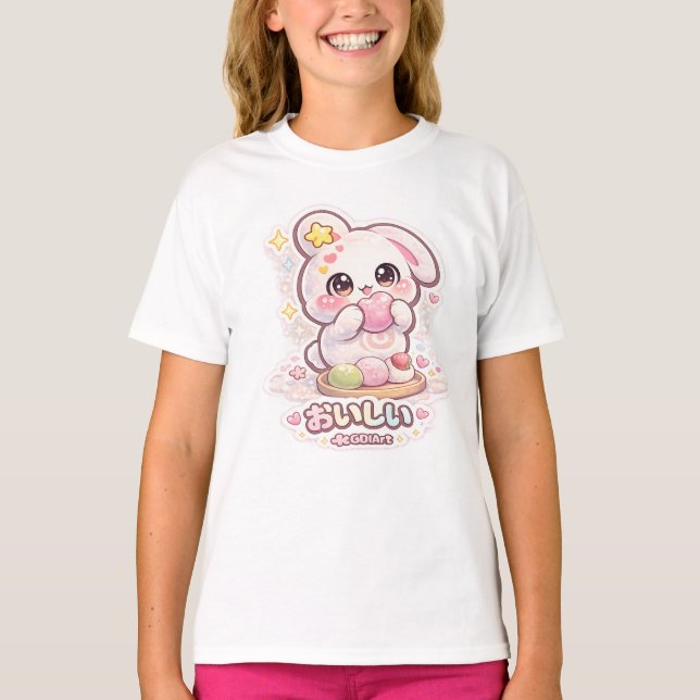 Mello the Mochi Bunny - Delicious T-Shirt (Front)