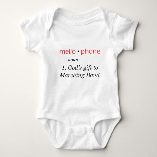 Mellophone - God's Gift to Band Baby Bodysuit (Front)