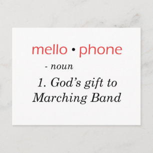 Mellophone - God's Gift to Band Postcard