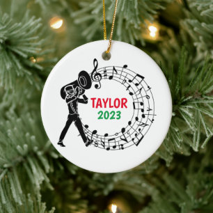 Mellophone Marching Band Christmas Ornament