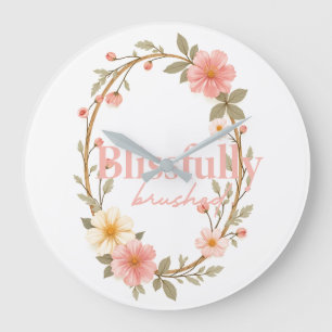 Mellow Blooms Large Clock