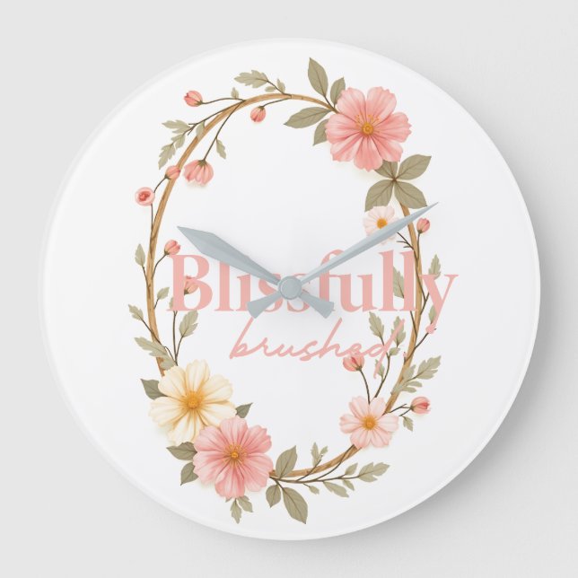 Mellow Blooms Large Clock (Front)